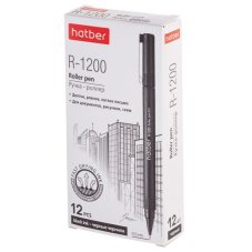 РУЧКА -Роллер Hatber R-1200 Черный 0,5мм